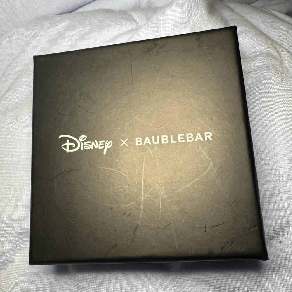 Disney x Baublebar Mickey Mouse Outline Gold Hoop Crystal Earrings